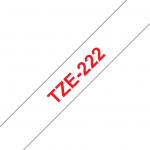 Kleepkirjalint Brother TZE-222 valge, punane tekst, laius 9mm