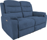 Recliner sofa MIMI 2-seater with electric mechanism, blue