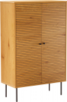 Cabinet LINE 80x40xH130cm, melamine with oak decor