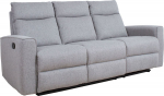 Recliner sofa MORA 3-seater with manual mechanism, grey
