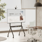 NoBrand Ratastel TV alus L-CART AIR, 55" - 100" lameekraanidele, kuni 120 kg, VESA 200x200 kuni 900x600, must