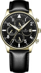 Giewont Chronograph Sapphire Men's Watch / black-gold