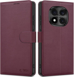 Kaitse&uuml;mbris kaanega Wallet, Xiaomi Redmi Note 15 Pro 5G, tumepunane, Tech-Protect