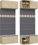 Goodhome HAGA Double Hanger Wardrobe II/2W DĄB SONOMA