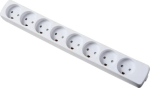 Mercodan Power strip 8 outlets earthed, 10m cord, white