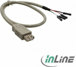 InLine USB zew. - USB Internal., 0.4m, Szary (33440L)