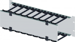 APRA 19"-Cable manager. Flip-up cover, black - Rack Accessories