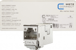 METZ CONNECT E-DAT module Cat.6A 8(8) jack - Modular input - CAT 6a - STP - RJ-45 - Metallic (pack of 12)
