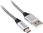Tracer 46265 USB 2.0 Type C A Male 1m Black Silver