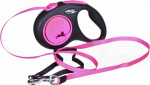 TRIXIE Flexi Automatic leash New Neon M tape 5 m Col. pink