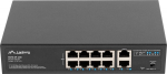 Lanberg switch 8x 100Mb PoE+/2x 1GB niezarządzalny rack 10"/19" 120W - switch/switch | 8 ports 100Mb/s PoE+ + 2 ports 1Gb/s | Gigabit Ethernet 120W | Rack 10"/19"