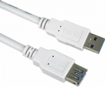 Kabel USB PremiumCord USB-A - USB-A 3 m White (ku3paa3w)