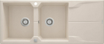 Granite Deante Andante sink 2-chamber with a drainer - beige