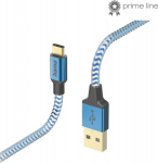Hama Reflective, 1.5 m, USB A, USB C, USB 2.0, 0.48 Gbit/s, Blau
