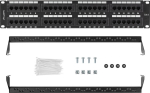 LANBERG 19" Patchpanel 2U 48-Port CAT.6 UTP schwarz