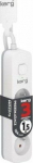 Kerg Przedłużacz KERG z wyłącznikiem-3 gniazda-biało-szary-1.5m-10A-H05VV-F-3x1.0mm2