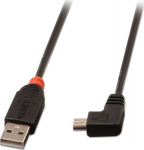 Lindy Usb2.0 A/Mini-B 90 Degree 1M
