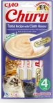 INABA Churu Tuna with clam flavour - cat treats - 4x14 g