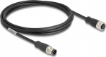 Delock Netzwerkkabel - M12 (4-pole) (M) zu M12 (4-pole)