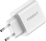 FoneKit GaN PD 65 W Quick Charger, 2 &times; USB-C, white