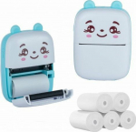 Label Printer ExtraLink EXTRALINK EPP-002 PORTABLE MINI PRINTER BLUE + REGULAR THERMAL PAPER 5 SZT