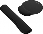 Natec Genesis Natec Chipmunk 2 w 1 black ergonomic set - mouse pad and wrist rest | 250x230mm