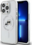 Karl Lagerfeld IML K&CH Heads Metal Frame MagSafe Case for iPhone 15 Pro / Transparent