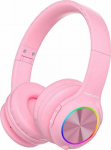 Headphones PowerLocus Kids wireless headphones PowerLocus PLAID (pink)