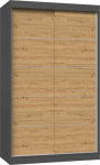 Topeshop SLIDING CABINET IGA 120 CM ZE ANTHRACITE MUNTINS DĄB ARTISAN
