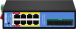 Ernitec Switch - industrial, 1 console port - managed - 8 x 10/100/1000 (PoE)