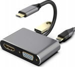RoGer USB-C Multimedia Adapter HDMI 4K@30Hz / VGA 1080p / USB 3.0 / USB-C PD