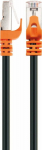 Schwaiger CAT 7 Netzwerkkabel S/FTP Ste/Ste 5m Schw/Orange
