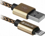 KIN Defender USB AM-MICRO BM 1.0m 2.1A Gold