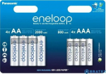 Rechargeable batteries PANASONIC ENELOOP 4x AA 2000 mAh + 4x AAA 800 mAh 8 szt (BK-3MCDE+4MCDE/8CP)
