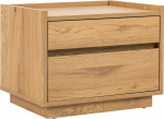 Nightstand SACHA 50x40xH40cm, melamine with oak decor