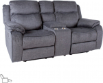 Recliner sofa GENTRY 2-seater with manual mechanism, grey