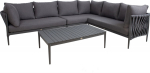 Garden furniture set BREMEN table, corner sofa, grey