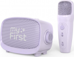 myFirst Voice 2 - kids karaoke set - wireless microphone and speaker with sound modification effects (purple)