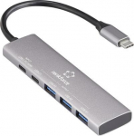 Renkforce RF-6676604 USB-Hub 3+ USB-A USB-C USB 3.2 Gen1 5 Gb/s With aluminum housing