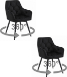 Leobert Krzesło JORK360 - black velvet / black legs x 2
