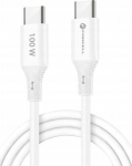 Kabel USB C do USB C Forcell F-Energy QC4.0 PD 5A 100W Silicone 1 m C347 white
