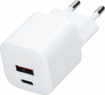 Kabel USB Solight USB-C + USB-A fast charger GaN 20W PD