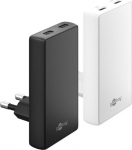 Wentronic Goobay 45 W USB-C PD GaN Dual fast charger 90&deg; Flat schwarz - 2x