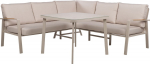 Garden furniture set UPLAND table and corner sofa, beige