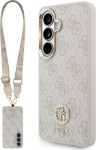 Guess 4G Big Rhinestone Triangle Strap MagSafe for Samsung Galaxy S26 / pink
