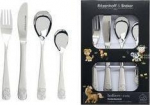 Ritzenhoff & Breker Children's cutlery, farm animals 4-1-piece set made of high-quality stainless steel with animal motifs - 1
