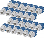 StarTech.com CAT6 KEYSTONE JACK 24-PACK, 24-PACK180-DEGREE TOOLLESS WHITE
