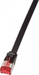 Logilink Flachpatchkabel 2xRJ45 U/FTP Cat6 20.0m schwarz
