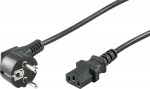 Wentronic Power Cord 2.0m, black, angled plug CEE 7/7 - C13