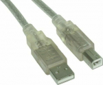 Cable USB InLine USB-A - USB-B 3 m Transparent (34535T)